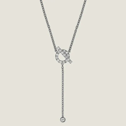 [Plus&Max]FINESSE SILVER DIAMOND NECKLACE