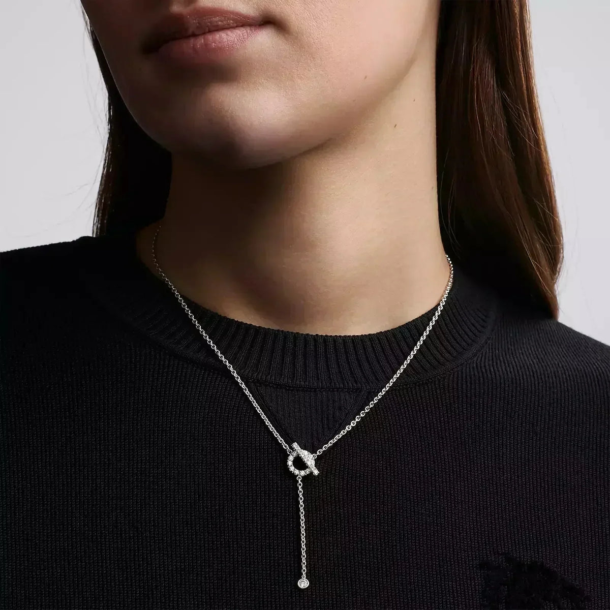 [Plus&Max]FINESSE SILVER DIAMOND NECKLACE