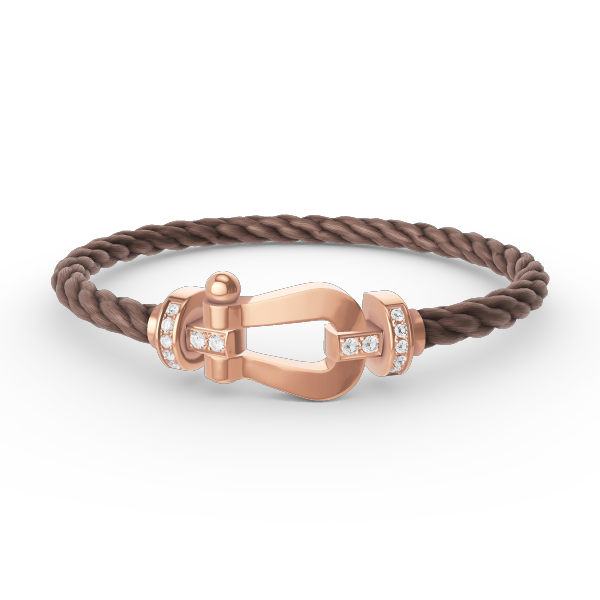[Plus&Max]FORCE LARGE HORSESHOE HALF DIAMOND BRACELET ROSE GOLD