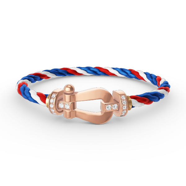 [Plus&Max]FORCE LARGE HORSESHOE HALF DIAMOND BRACELET ROSE GOLD