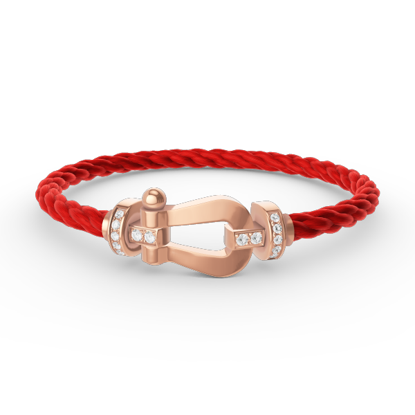 [Plus&Max]FORCE LARGE HORSESHOE HALF DIAMOND BRACELET ROSE GOLD