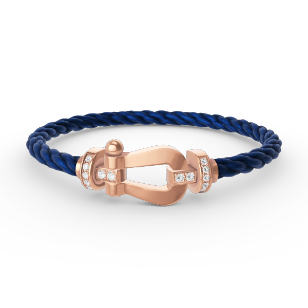 [Plus&Max]FORCE LARGE HORSESHOE HALF DIAMOND BRACELET ROSE GOLD
