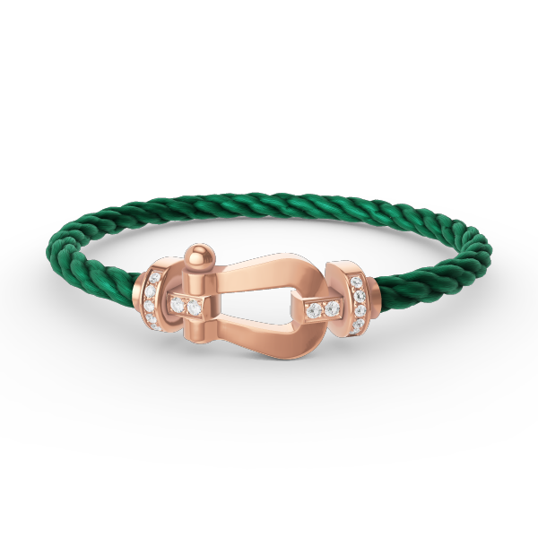 [Plus&Max]FORCE LARGE HORSESHOE HALF DIAMOND BRACELET ROSE GOLD