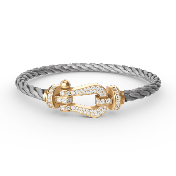 [Plus&Max]FORCE LARGE HORSESHOE FULL DIAMOND BRACELET GOLD