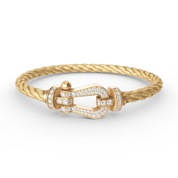 [Plus&Max]FORCE LARGE HORSESHOE FULL DIAMOND BRACELET GOLD