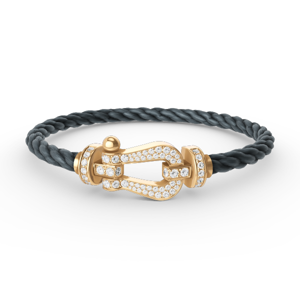 [Plus&Max]FORCE LARGE HORSESHOE FULL DIAMOND BRACELET GOLD