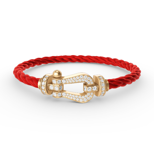 [Plus&Max]FORCE LARGE HORSESHOE FULL DIAMOND BRACELET GOLD
