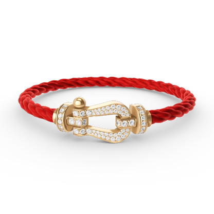 [Plus&Max]FORCE LARGE HORSESHOE FULL DIAMOND BRACELET GOLD