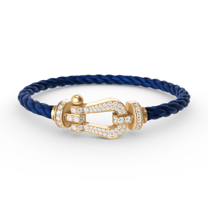 [Plus&Max]FORCE LARGE HORSESHOE FULL DIAMOND BRACELET GOLD