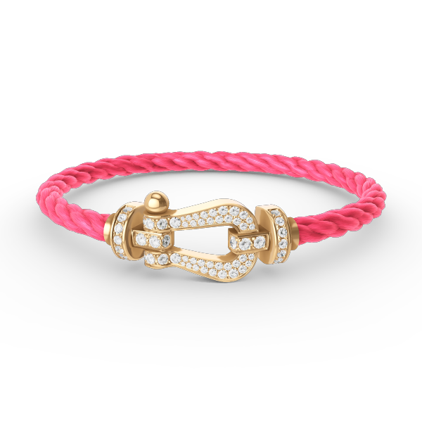 [Plus&Max]FORCE LARGE HORSESHOE FULL DIAMOND BRACELET GOLD