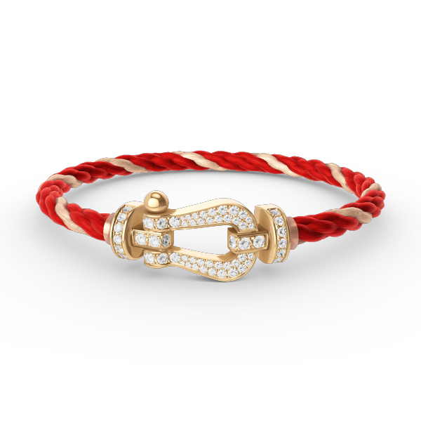 [Plus&Max]FORCE LARGE HORSESHOE FULL DIAMOND BRACELET GOLD