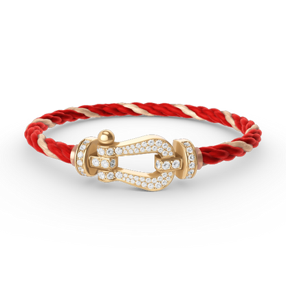 [Plus&Max]FORCE LARGE HORSESHOE FULL DIAMOND BRACELET GOLD