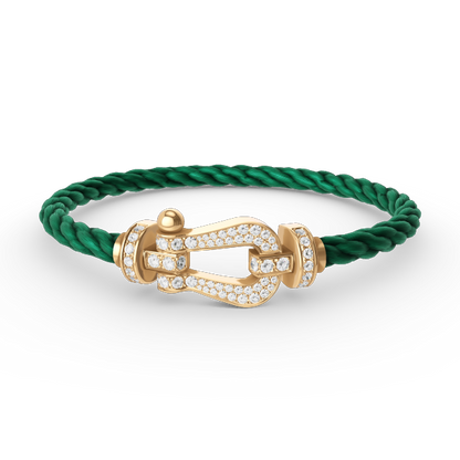 [Plus&Max]FORCE LARGE HORSESHOE FULL DIAMOND BRACELET GOLD