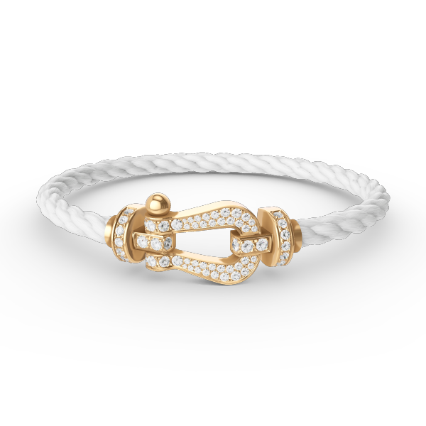 [Plus&Max]FORCE LARGE HORSESHOE FULL DIAMOND BRACELET GOLD