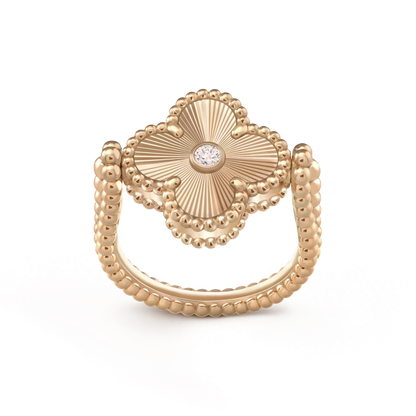 [Plus&Max]CLOVER RIVERSIBLE PINK GOLD RING