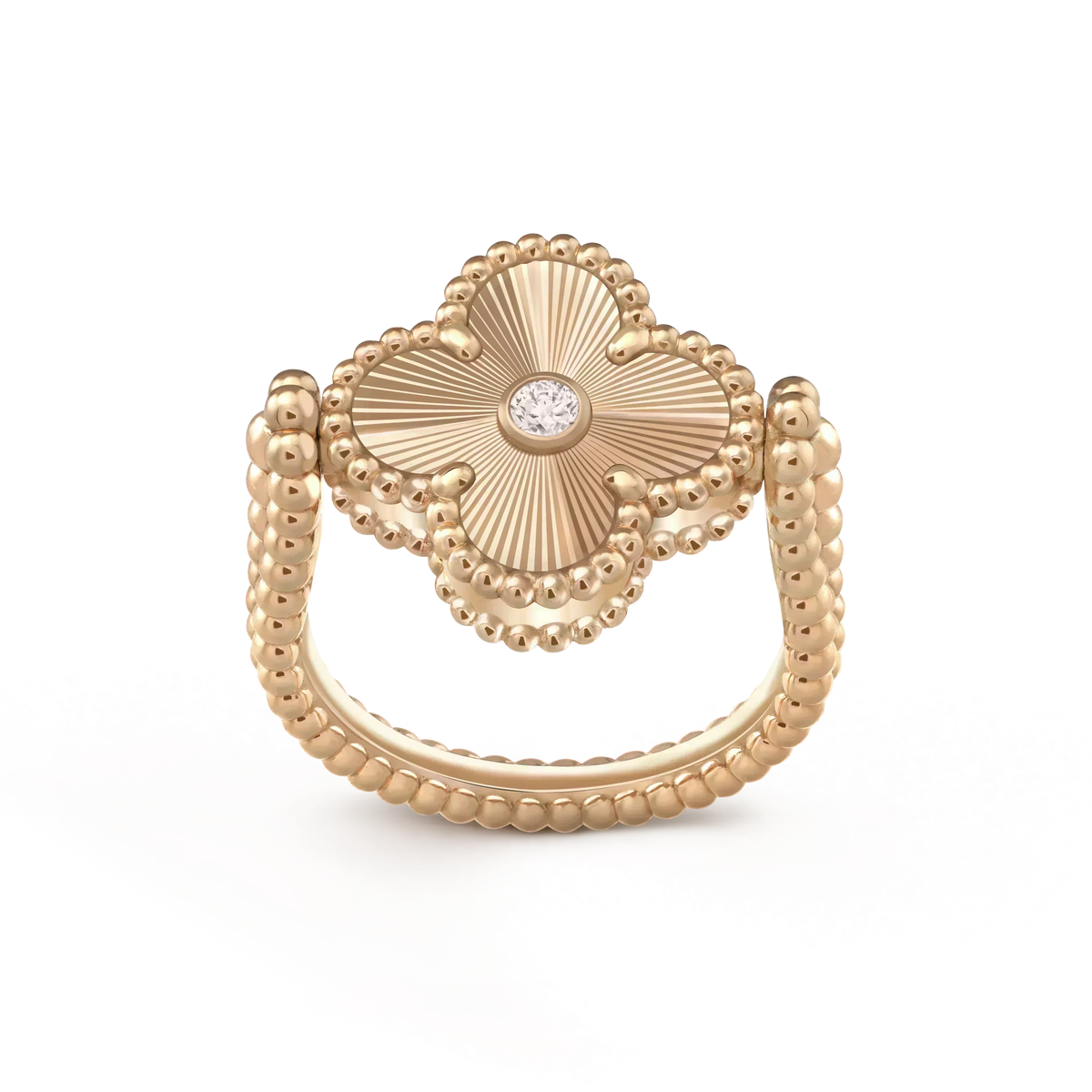 [Plus&Max]CLOVER RIVERSIBLE ROSE GOLD RING