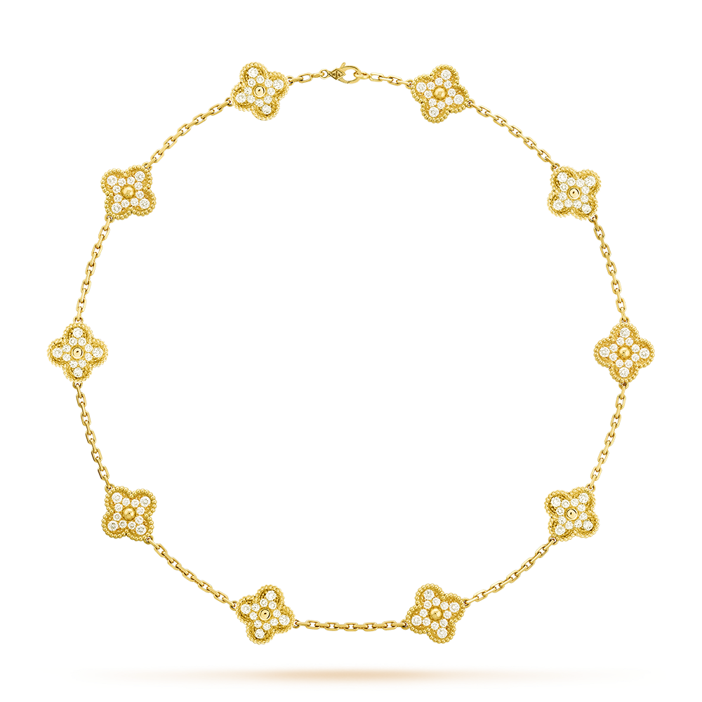 [Plus&Max]CLOVER 10 MOTIFS DIAMOND NECKLACE