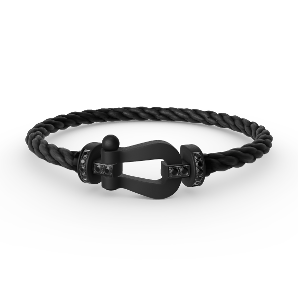 [Plus&Max]FORCE LARGE SERIES HORSESHOE BLACK SAMURAI BRACELET