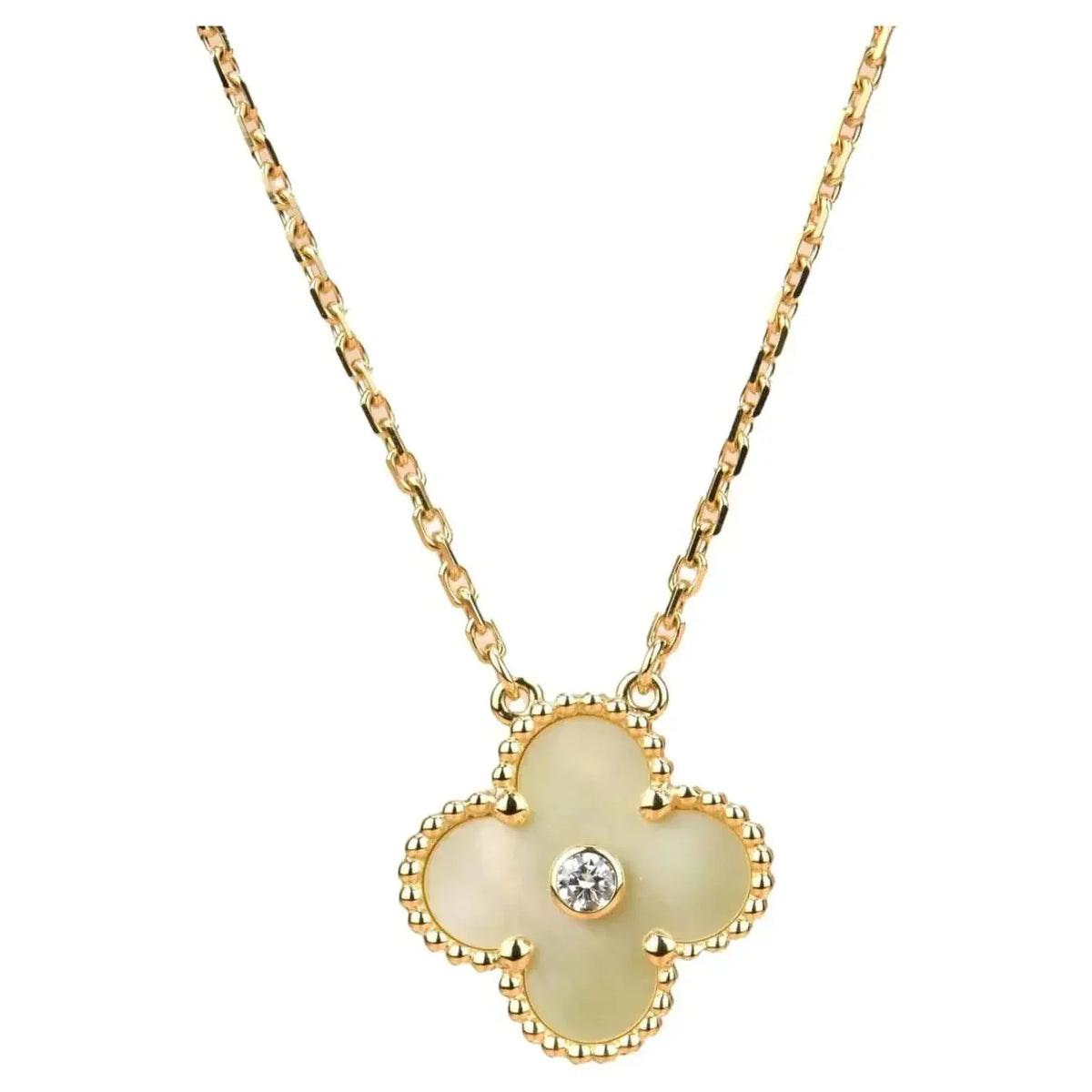 [Plus&Max]CLOVER 15MM DIAMOND GOLD MOTHER OF PEARL NECKLACE