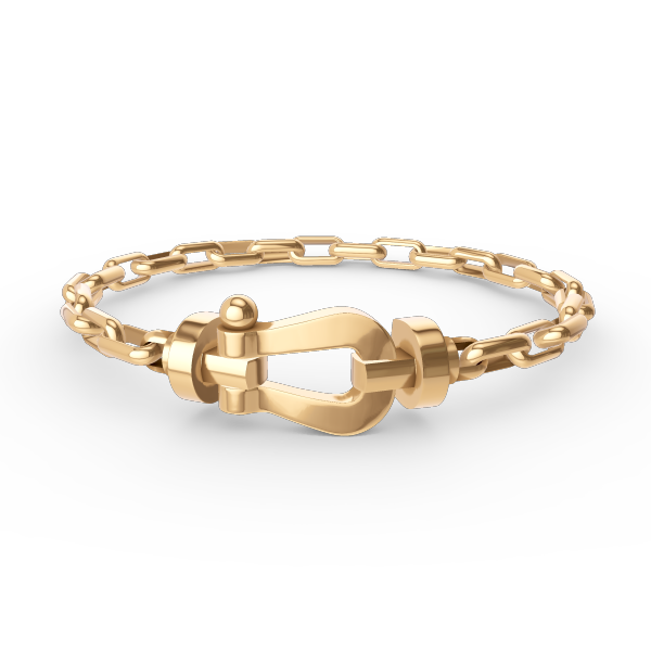 [Plus&Max]FORCE LARGE HORSESHOE CLASP  METAL BRACELET