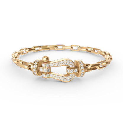 [Plus&Max]FORCE LARGE HORSESHOE CLASP  METAL BRACELET
