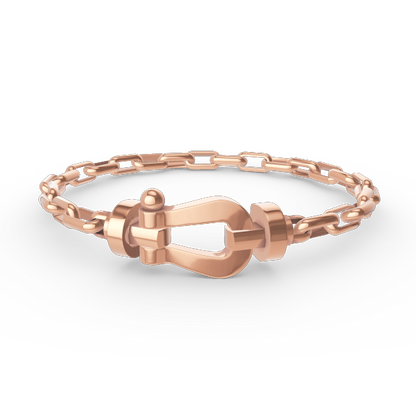 [Plus&Max]FORCE LARGE HORSESHOE CLASP  METAL BRACELET