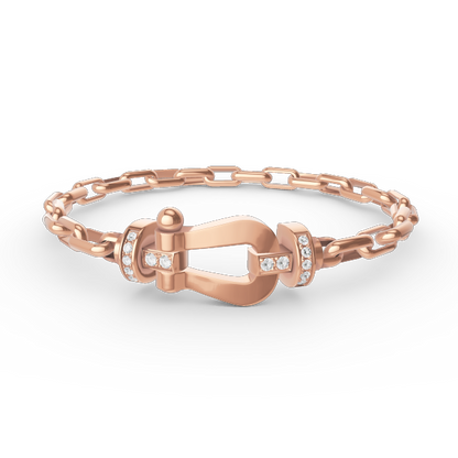 [Plus&Max]FORCE LARGE HORSESHOE CLASP  METAL BRACELET
