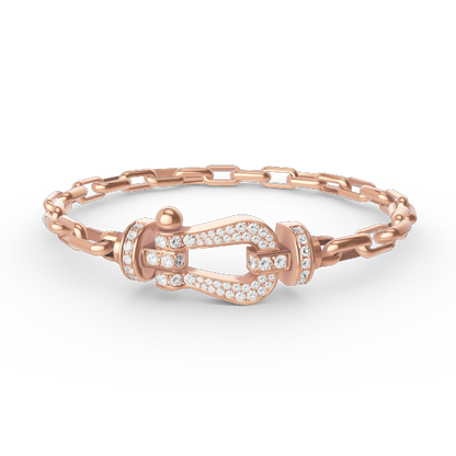 [Plus&Max]FORCE LARGE HORSESHOE CLASP  METAL BRACELET