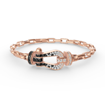[Plus&Max]FORCE LARGE HORSESHOE CLASP  METAL BRACELET
