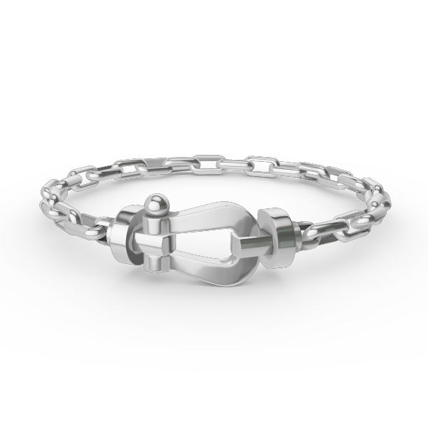 [Plus&Max]FORCE LARGE HORSESHOE CLASP  METAL BRACELET