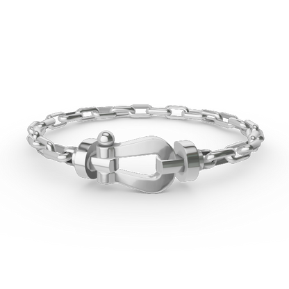 [Plus&Max]FORCE LARGE HORSESHOE CLASP  METAL BRACELET