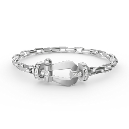 [Plus&Max]FORCE LARGE HORSESHOE CLASP  METAL BRACELET