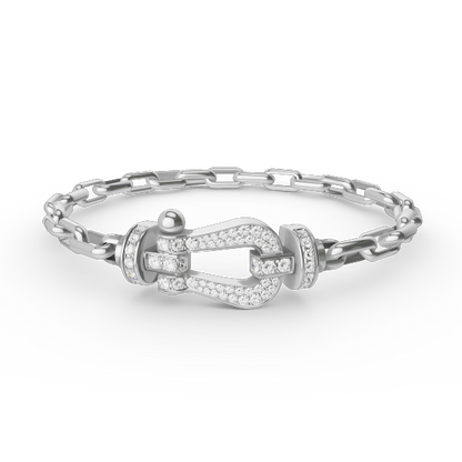 [Plus&Max]FORCE LARGE HORSESHOE CLASP  METAL BRACELET