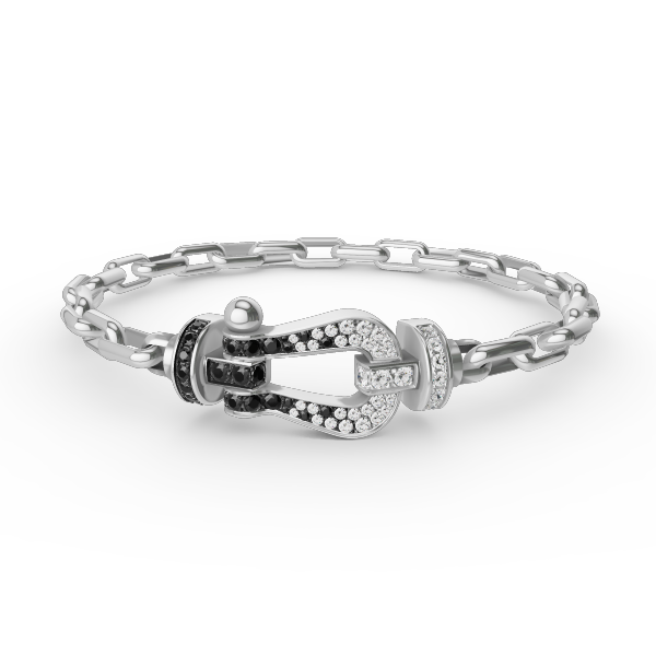 [Plus&Max]FORCE LARGE HORSESHOE CLASP  METAL BRACELET