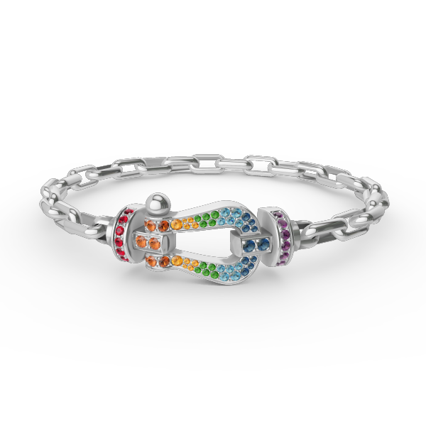 [Plus&Max]FORCE LARGE HORSESHOE CLASP  METAL BRACELET