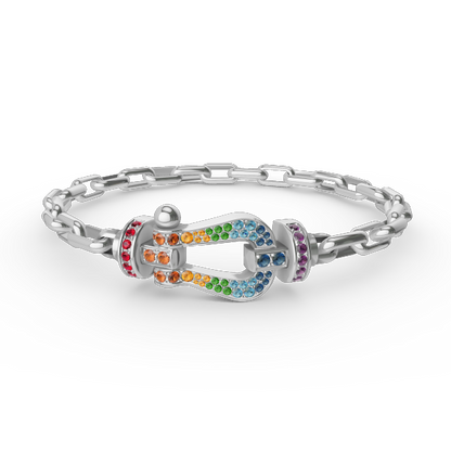 [Plus&Max]FORCE LARGE HORSESHOE CLASP  METAL BRACELET