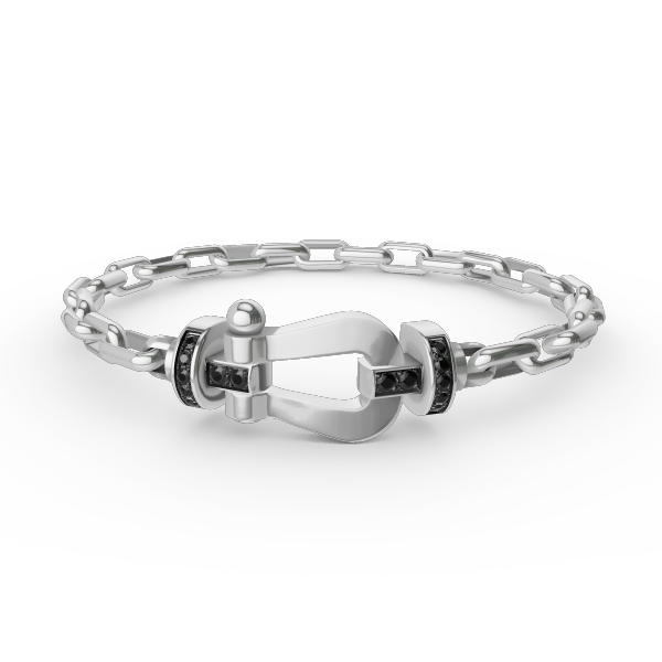 [Plus&Max]FORCE LARGE HORSESHOE CLASP  METAL BRACELET
