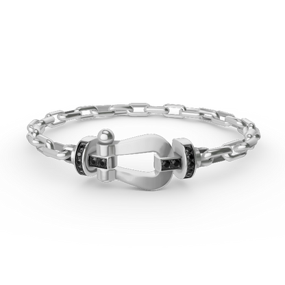 [Plus&Max]FORCE LARGE HORSESHOE CLASP  METAL BRACELET