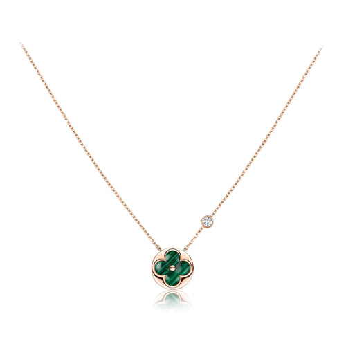 [Plus&Max]SUN PEDANT PINK GOLD 1 DIAMOND NECKLACE