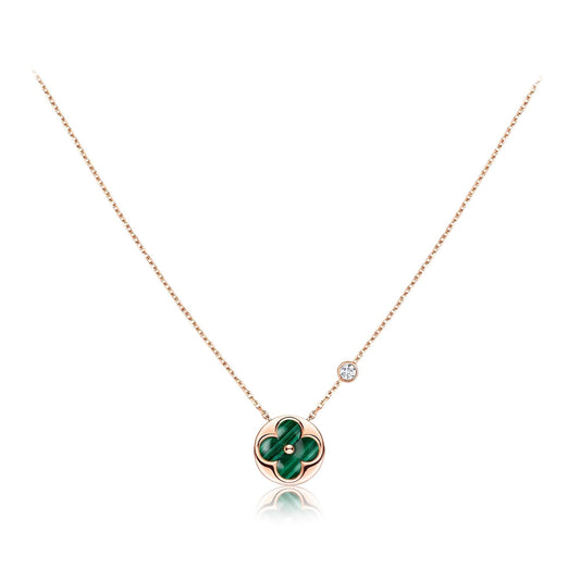 [Plus&Max]SUN PEDANT PINK GOLD 1 DIAMOND NECKLACE