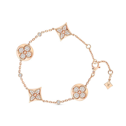 [Plus&Max]STAR AND SUN 4 MOTIFS GOLD DIAMONDS BRACELET