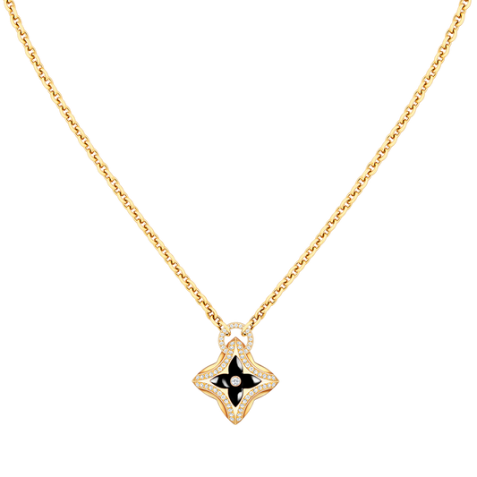 [Plus&Max]STAR PEDANT PINK GOLD DIAMOND NECKLACE