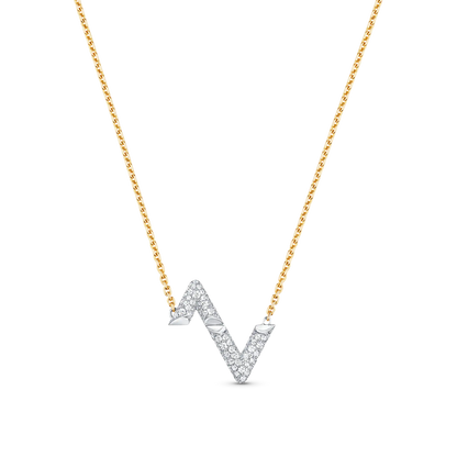 [Plus&Max]VOLT SILVER DIAMOND PEDANT NECKLACE