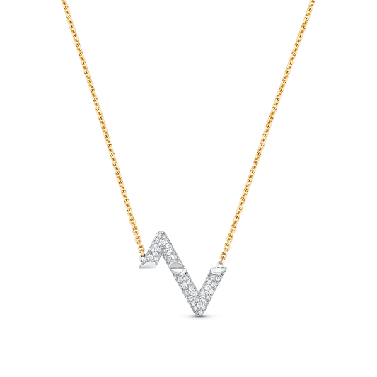 [Plus&Max]VOLT SILVER DIAMOND PEDANT NECKLACE