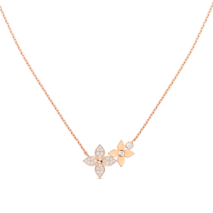 [Plus&Max]STAR BLOSSOM NECKLACE PINK GOLD DIAMONDS