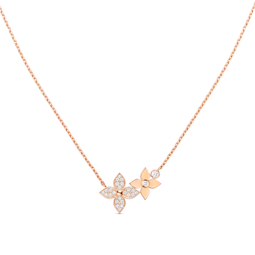 [Plus&Max]STAR BLOSSOM NECKLACE PINK GOLD DIAMONDS