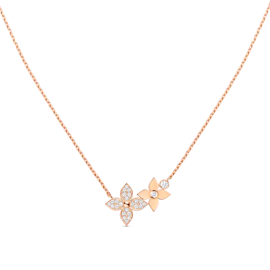 [Plus&Max]STAR BLOSSOM NECKLACE PINK GOLD DIAMONDS