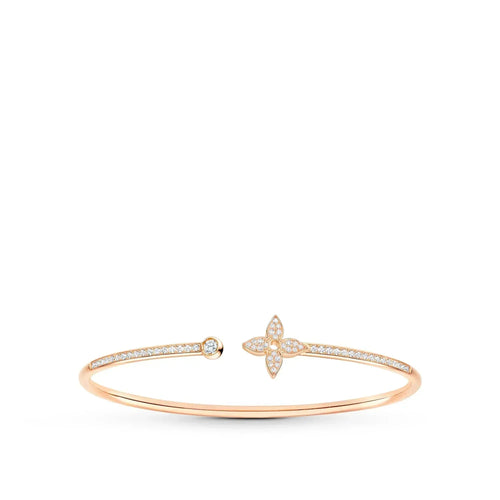 [Plus&Max]IDYLLE PINK GOLD OPEN BRACELET DIAMOND PAVED