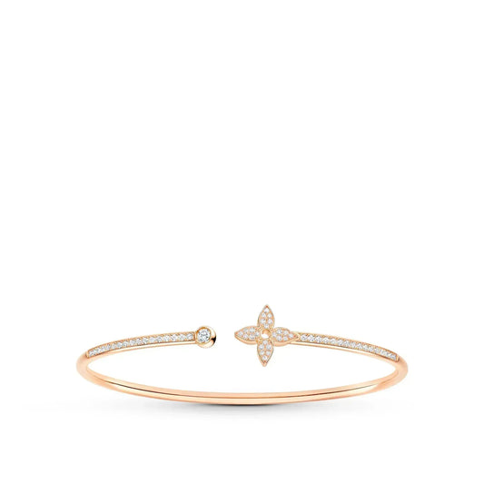 [Plus&Max]IDYLLE PINK GOLD OPEN BRACELET DIAMOND PAVED