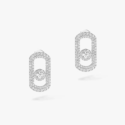 [Plus&Max]So Move Pave_-Set Diamond Earrings in Silver